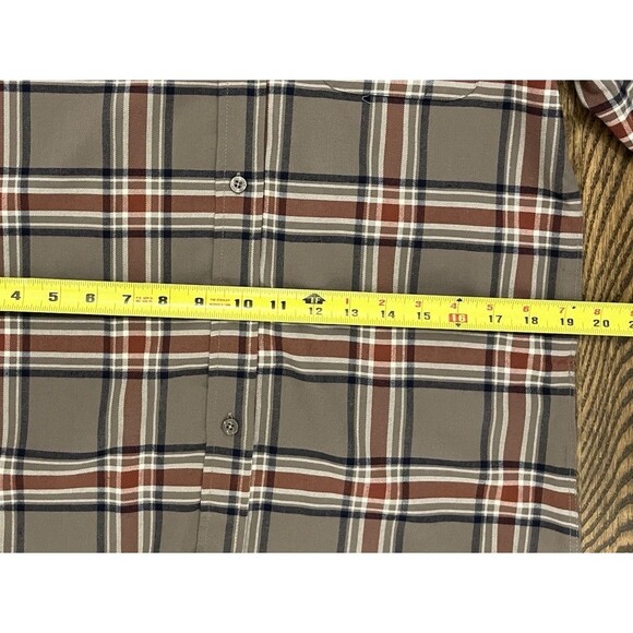 NEW LOCAL BOY OUTFITTERS Men’s Size S Brown Red Beige Long Sleeve Button Flannel - Picture 5 of 6